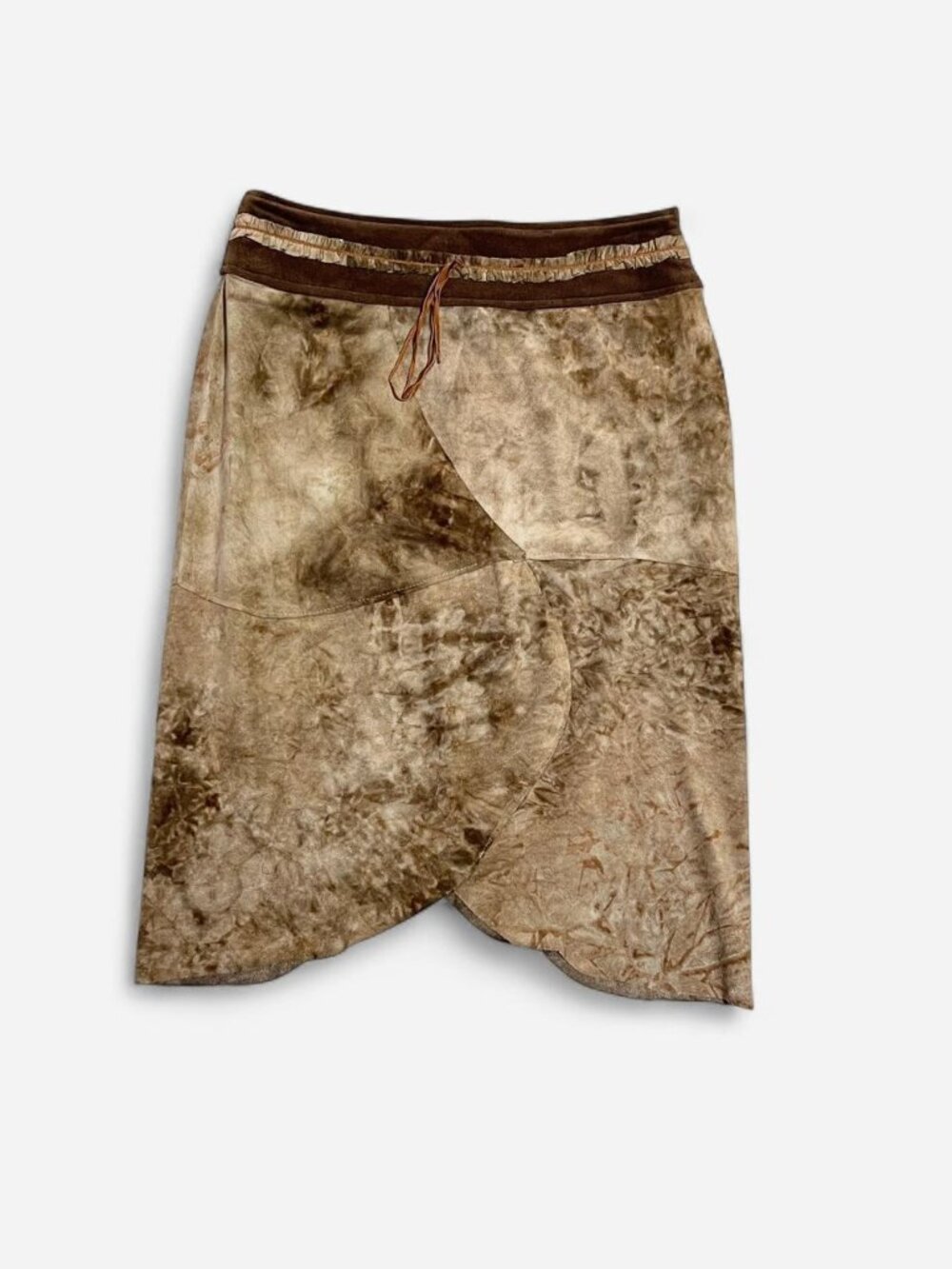 Euro fashion Y2k faux suede skirt Size 40 Italy